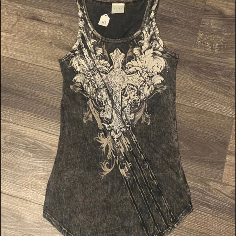 NEW cross/wings racer back tank top VOCAL